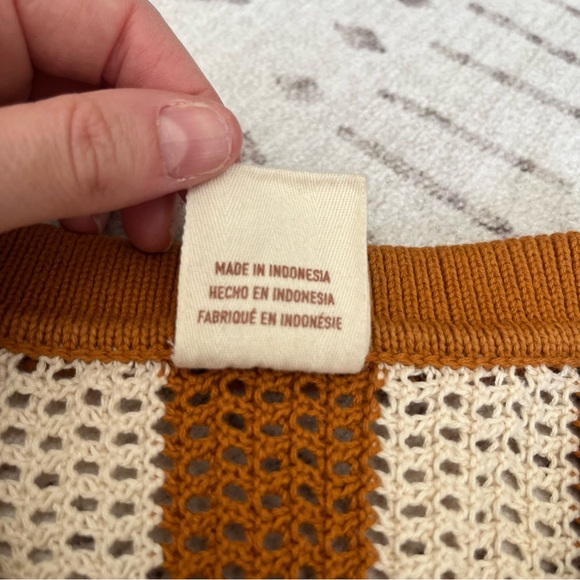 THE DOMINICA CROCHET SHIRT - BURNT SIENNA STRIPE - Picture 7 of 7
